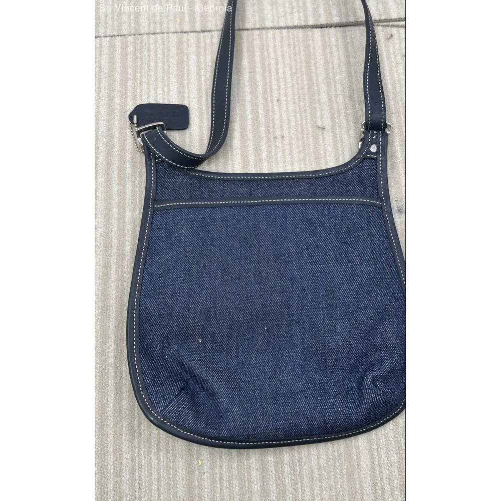 Vintage Coach Denim Hippie Flap Bag – Style 8114 – Blue Denim Made in Costa Rica - Picture 2 of 10
